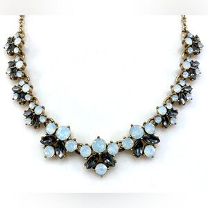 J. Crew Opalescent Marquise Floral Statement Necklace